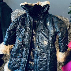 Long Black Girls Coat